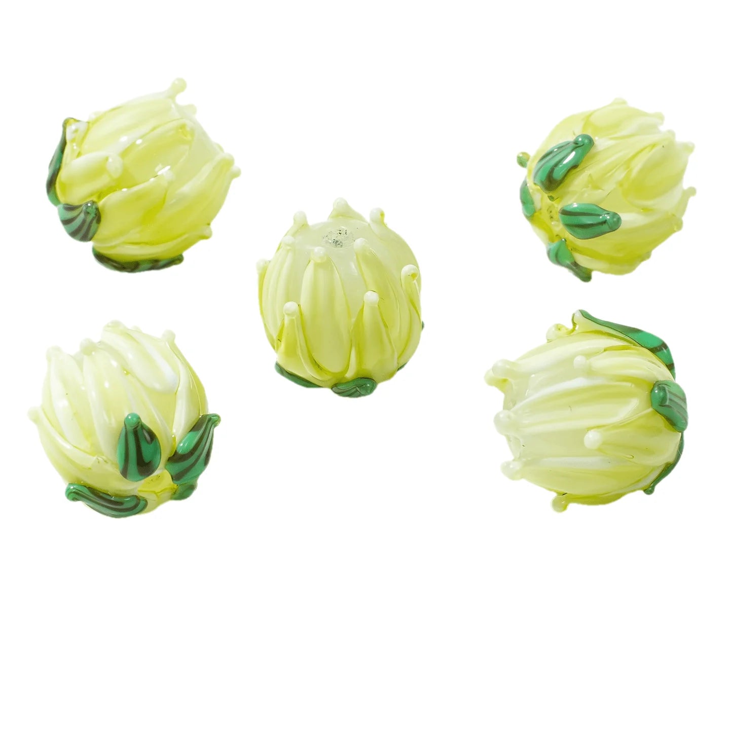 5pcs 15mm Handmade Lampwork Tulip Flower Beads for Jewelry Making - DIY Charm Glass Beads