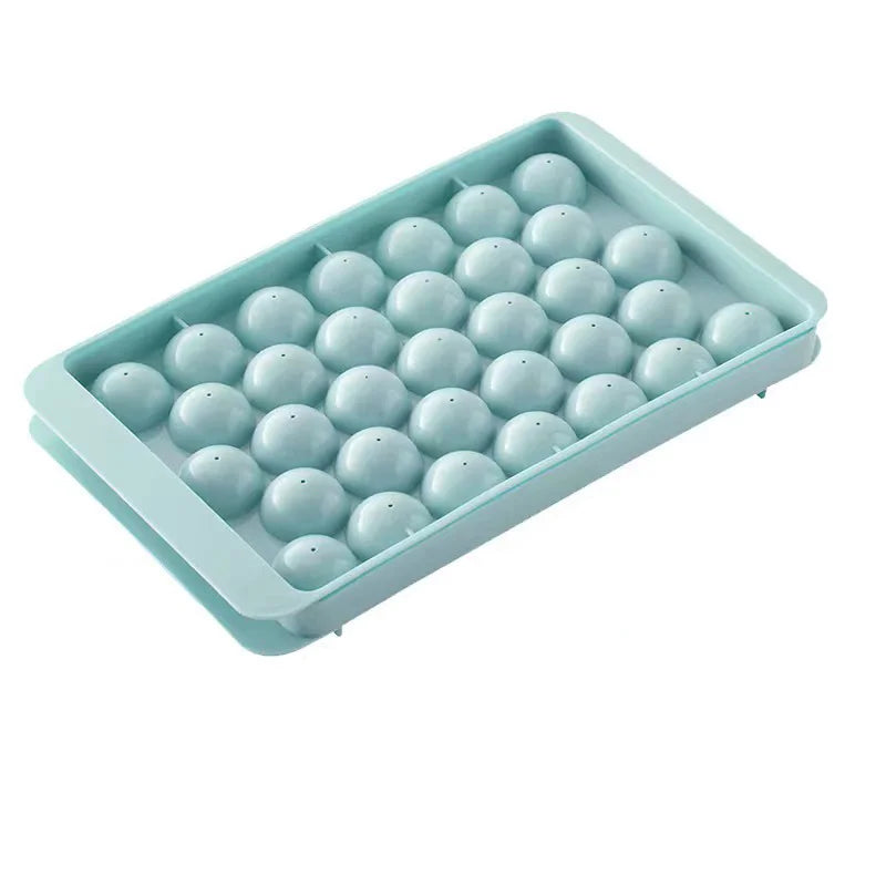Ice Ball Mold for Whiskey and Cocktails - 33 Sphere Silicone Ice Cubes, Reusable & Food-Grade