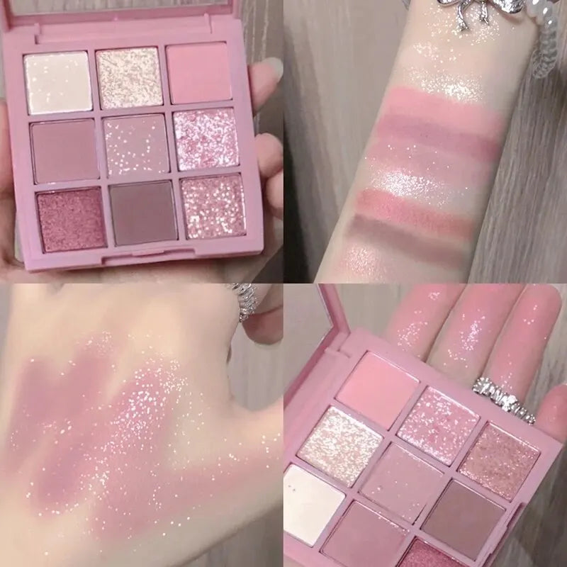Eyeshadow Palette with Metallic Finish - 8+ Colors for Glam Makeup, Spring & Summer Collection