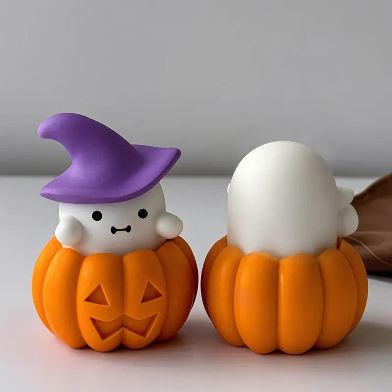 Halloween Pumpkin Ghost Silicone Mold for Candle, Resin & Plaster Crafts