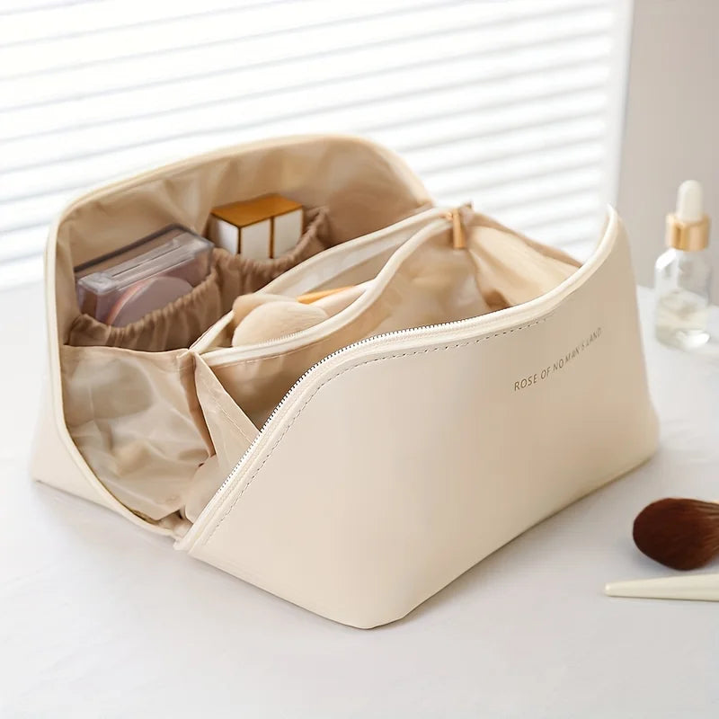 Luxury Makeup Organizer Bag with Zipper Travel Storage Pouch for Cosmetics and Toiletries