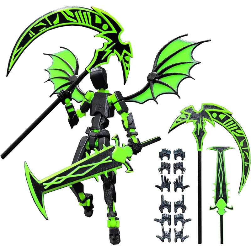 3D Printed Action Figure Set with Accessories - Collectible Toy for Kids & Adults