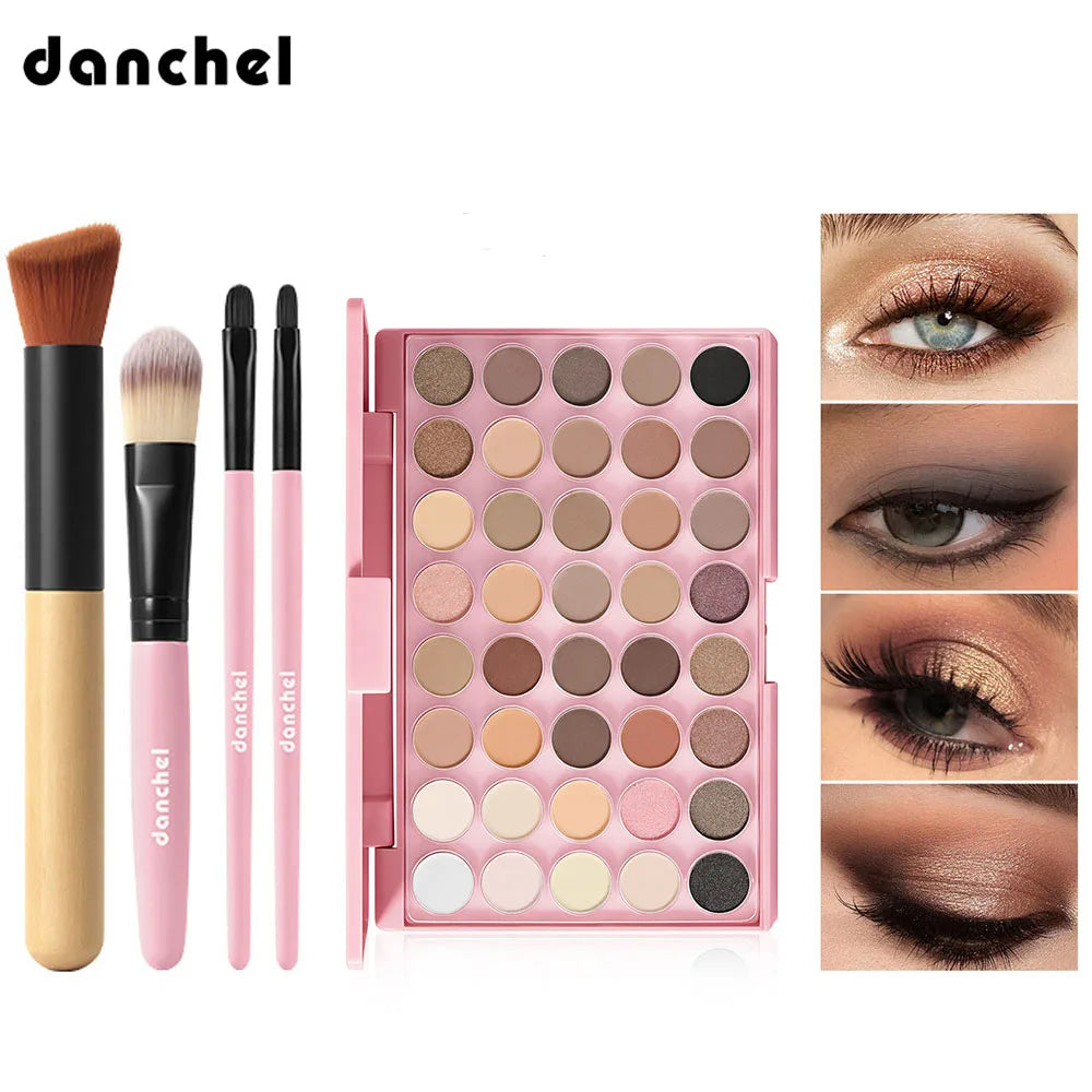All-in-One Makeup Set with Concealer, Eyeshadow, Blush & Eyebrow Pencil - Full Face Kit