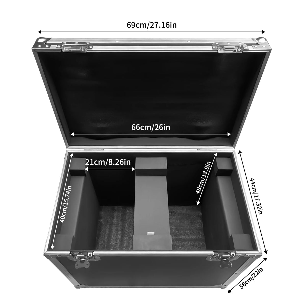 Flight Case for 2x 230W LED Moving Head Lights DJ Stage Lighting Transport Case