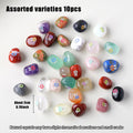 10pcs Natural Crystal Tumbled Stones for Crafts & Home Decor - Small Gift Set