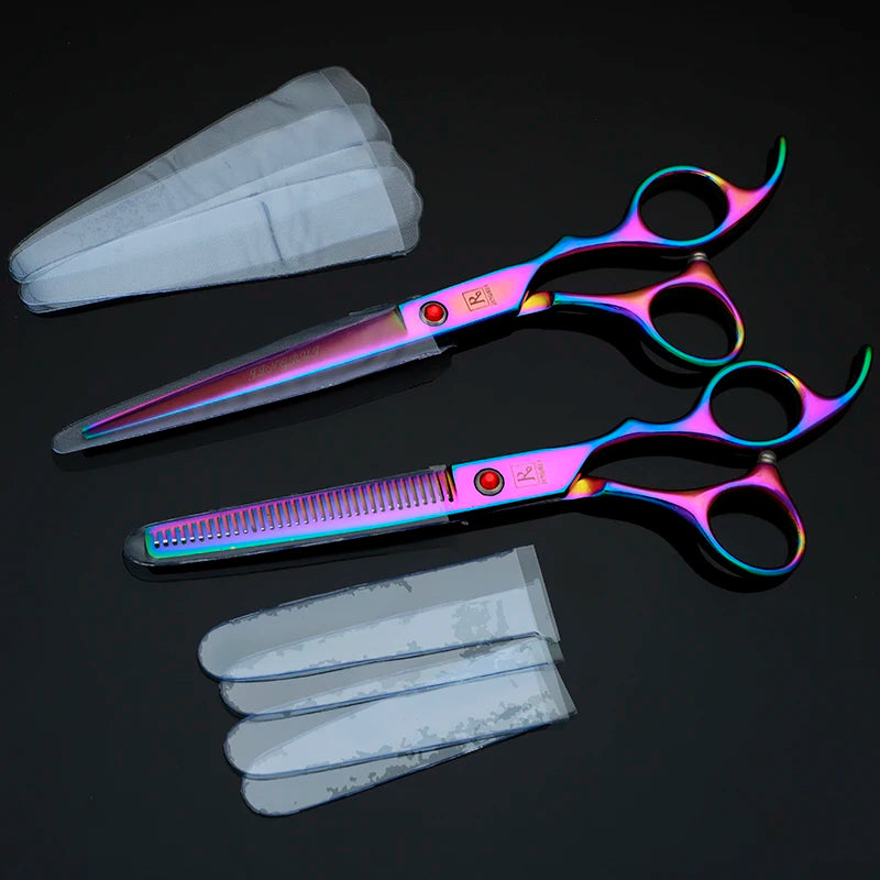 Hair Scissor Head Protectors Set - 100pcs PVC Covers for 6-10 Inch Hair & Pet Scissors