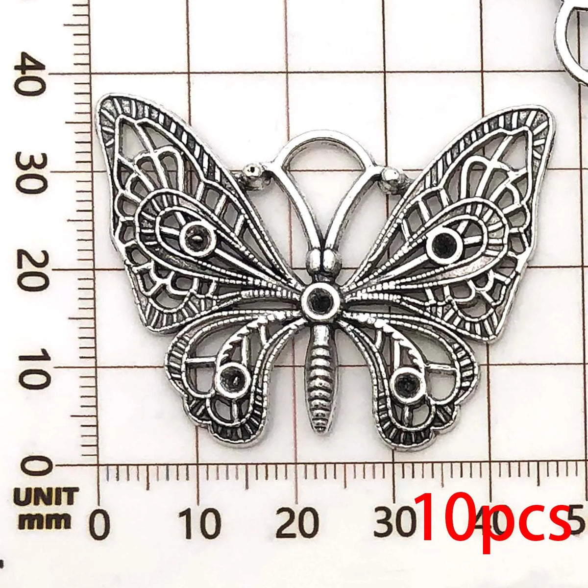 10/12pcs Hollow Moth Butterfly Charms for Jewelry Making DIY Accessories