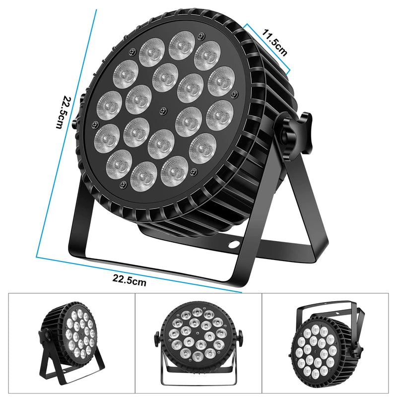 RGBW 200W LED Stage Light with DMX512 - 4 in 1 Effect Disco Party Lighting