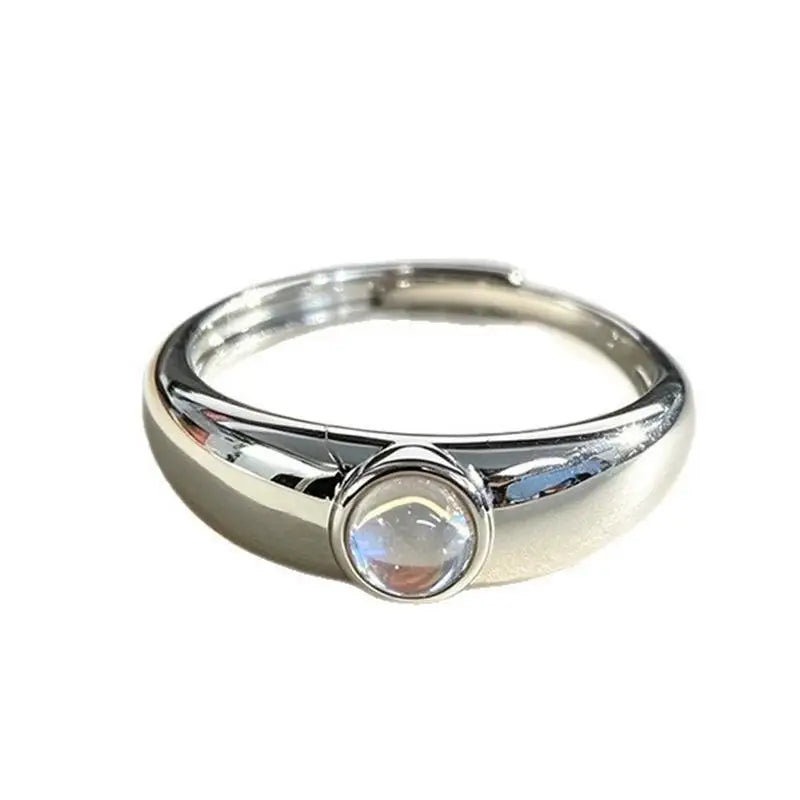 Moonstone Adjustable Finger Ring for Women Girl Jewelry Gift Party Daily
