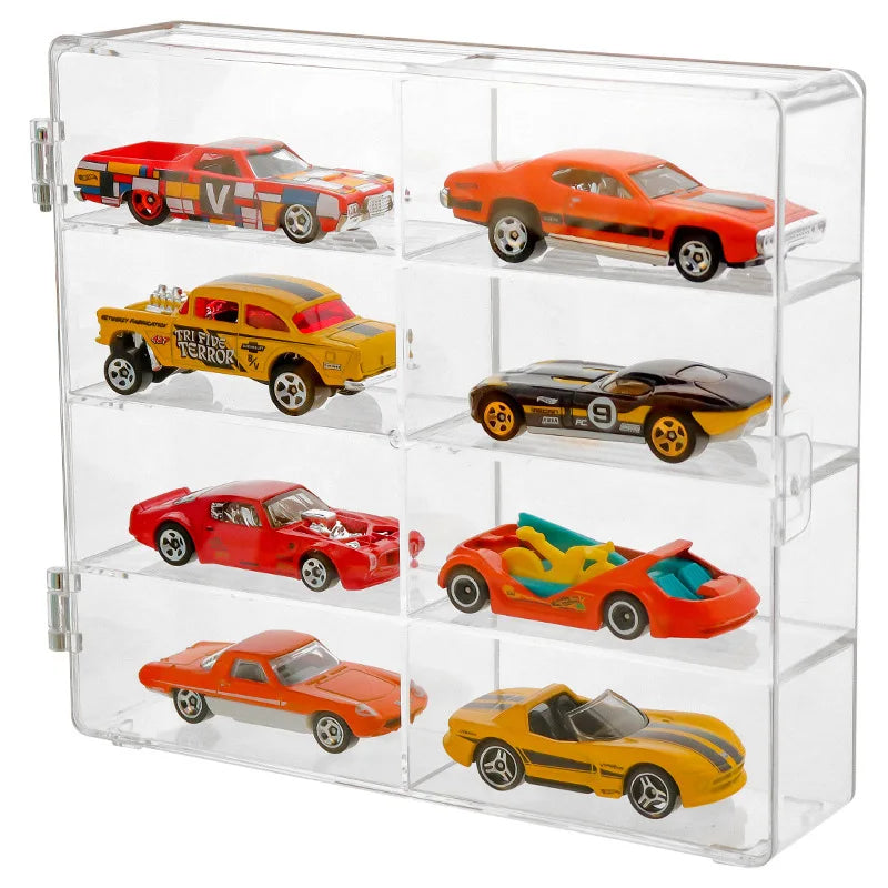 Car Model Display Cabinet - Transparent Collection Rack for 1:64 Scale Vehicles
