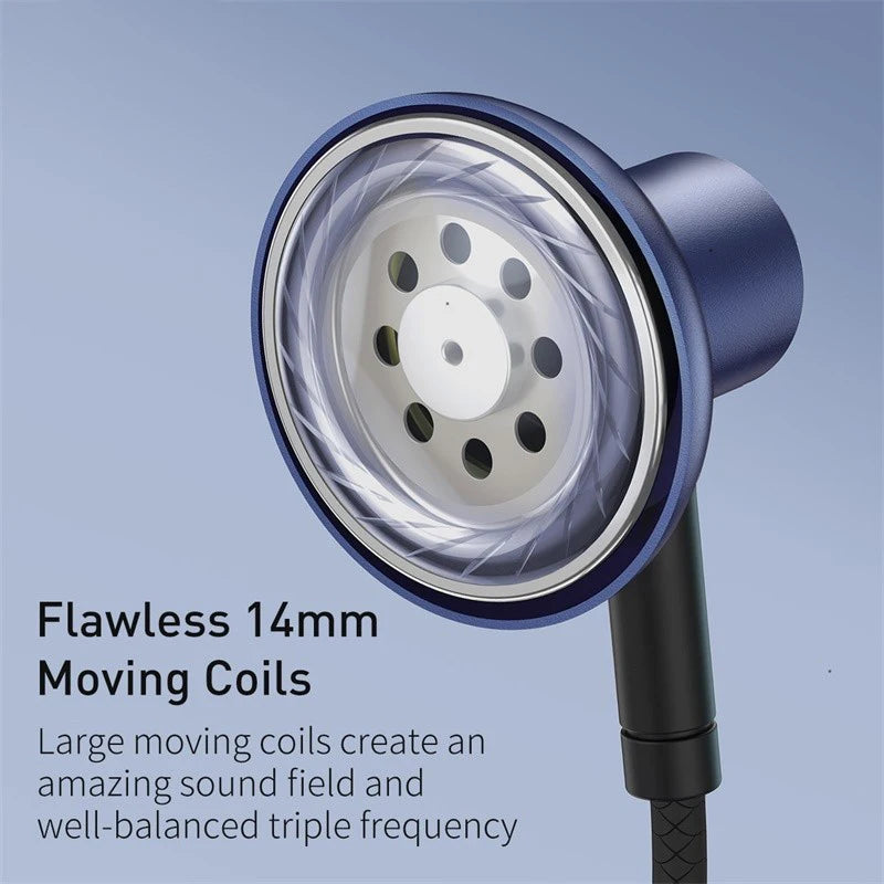 Wired In-Ear Earphones with 6D Stereo Bass and Microphone - Compatible with 3.5mm Devices