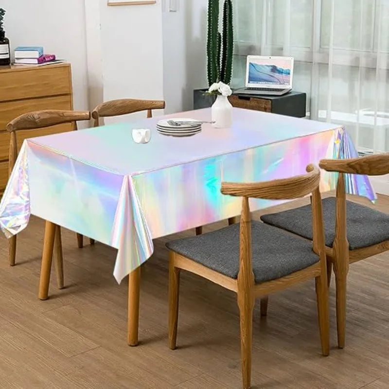 Disposable Color Tablecloth Waterproof 137x183cm for Wedding Party Holiday Dinner