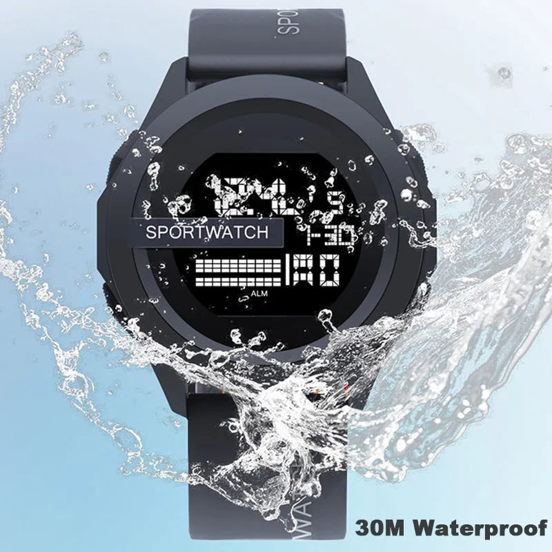 Men Sport LED Digital Watch Waterproof Fitness Sport Watch for Men
