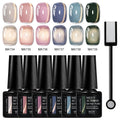 7Pcs Magnetic Gel Nail Polish Set Long Lasting Glitter UV LED Soak Off Kit