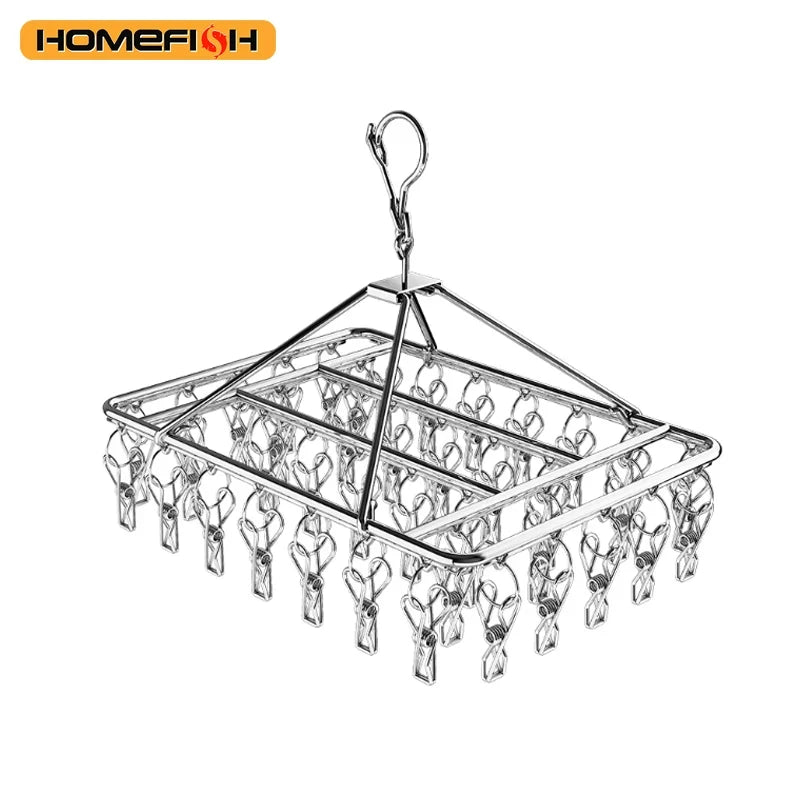 Stainless Steel Windproof Clothespins for Laundry - Clothesline & Drying Rack
