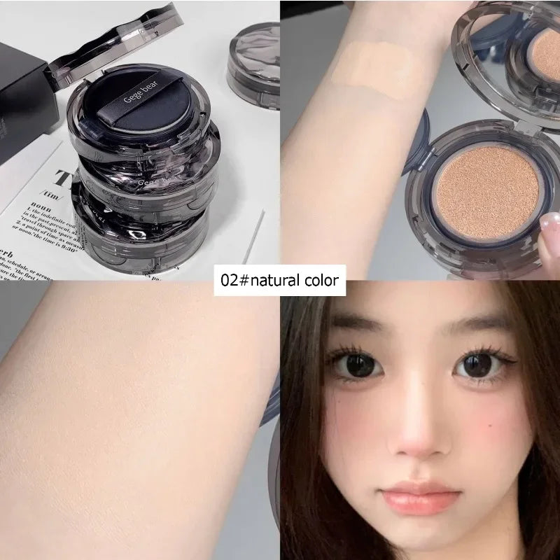 Moisturizing & Oil-Control Air Cushion Foundation with Mirror - Summer Korean Makeup