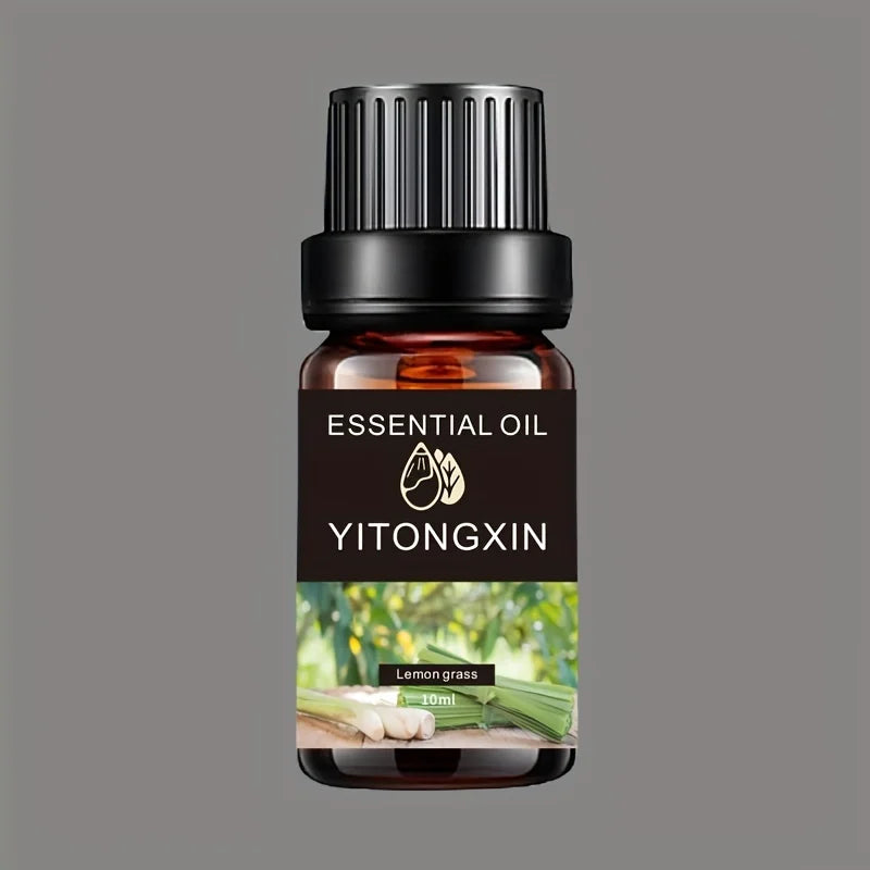 Essential Oil Set 3 Pack - Rosemary, Lemongrass, Lemon 10ml Bottles for Body Massage