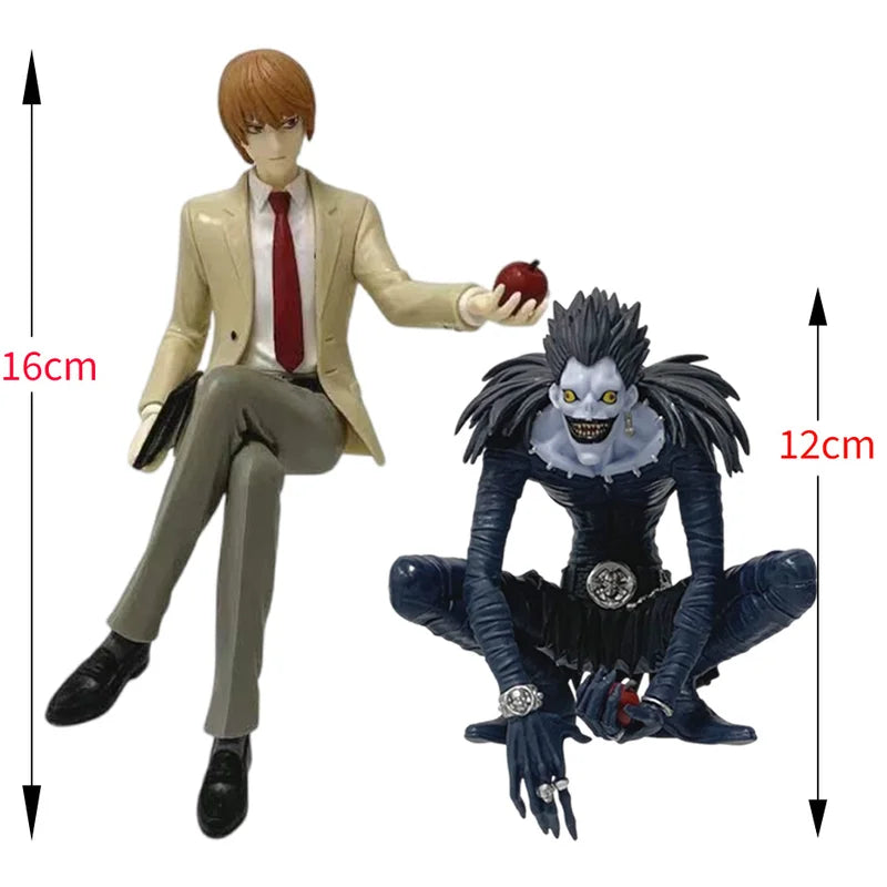 Anime Noodle Stopper Action Figure - L Lawliet PVC Sitting Toy with Apple