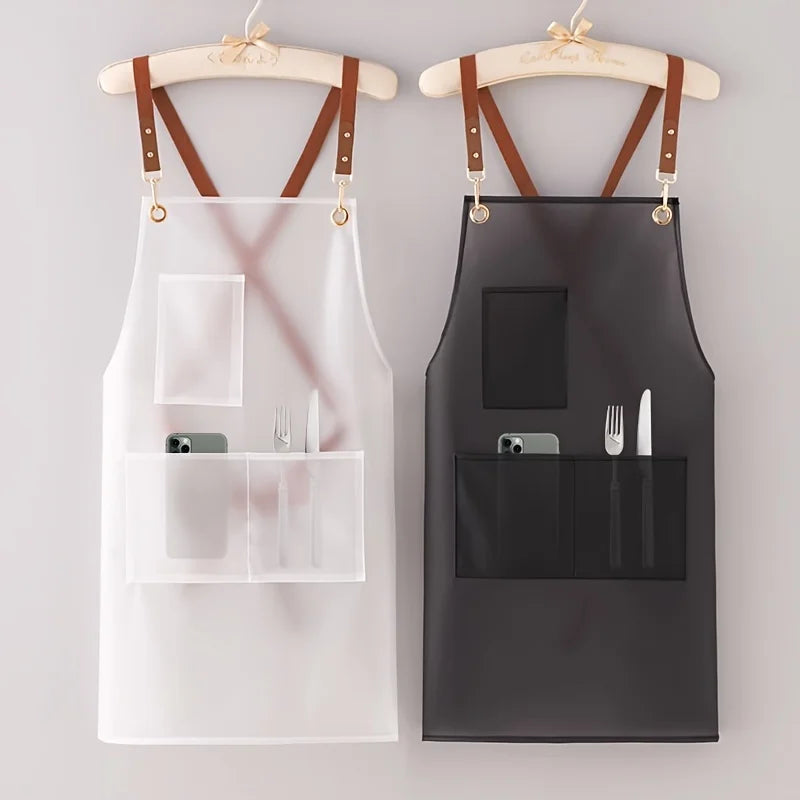 Waterproof Oil-proof Apron for Kitchen Cooking and Household Use - Korean Style Overalls