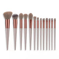 13-Piece Soft Fluffy Makeup Brush Set for Face & Eye Cosmetics - Multiple Handle Colors