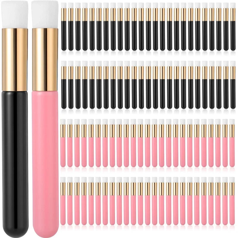 Eyelash Extension & Makeup Brush Set - Black, Green, Red, Gray Handle Options