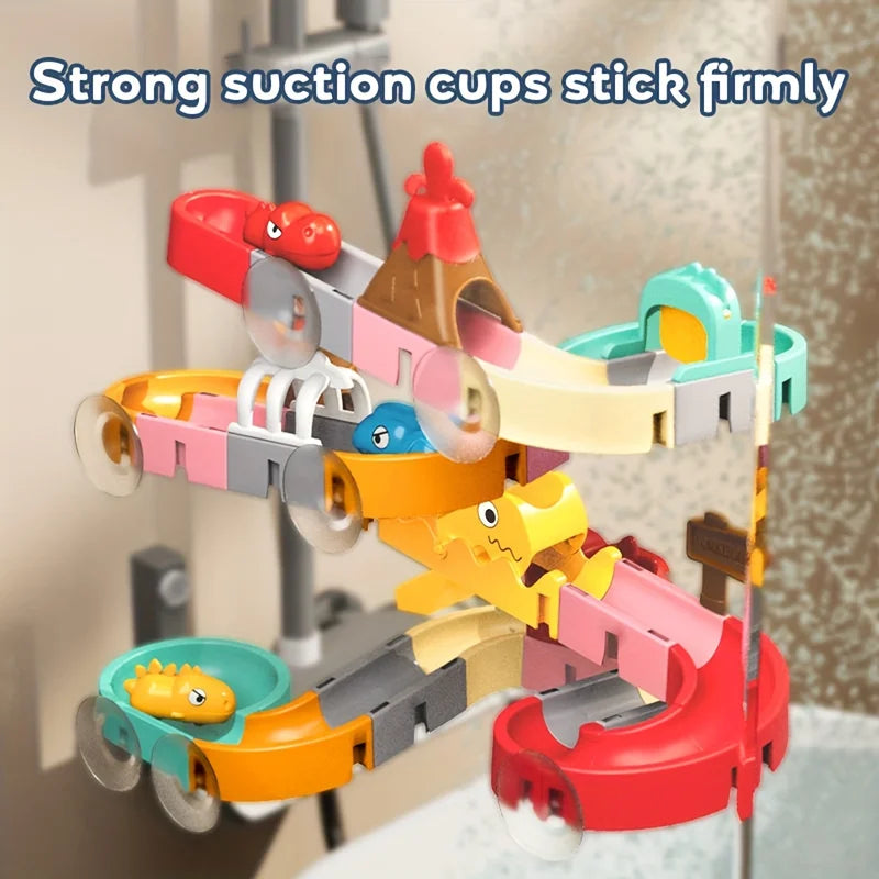 Water Slide Building Set for Kids - Outdoor Pool & Bathtub Toy Tracks