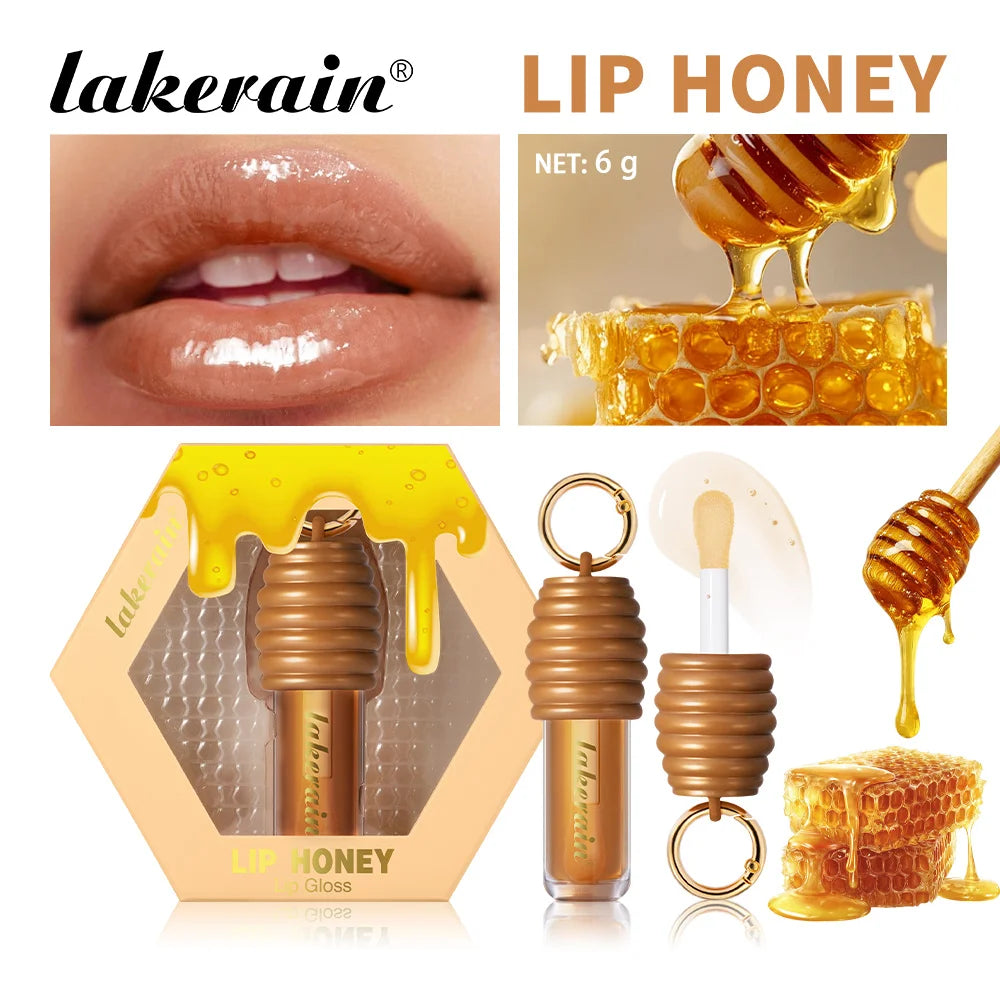 Honey Lip Gloss with Glossy Finish - Moisturizing Lightweight Lip Makeup
