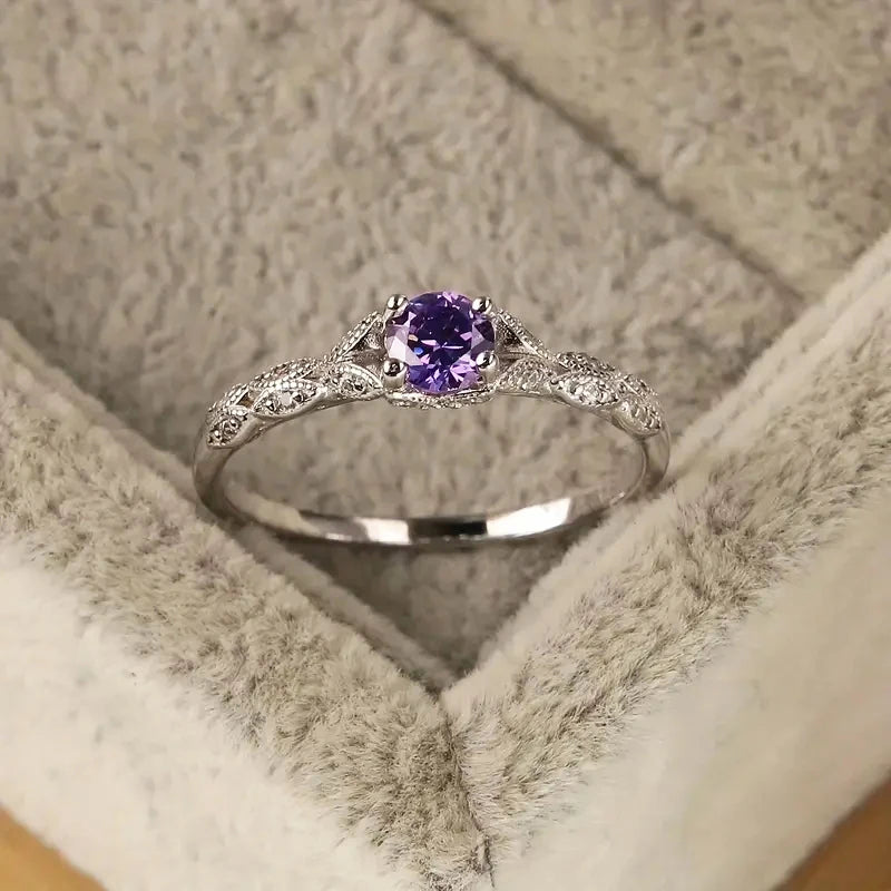 Luxury Cubic Zirconia Women's Ring Fashion Temperament Jewelry