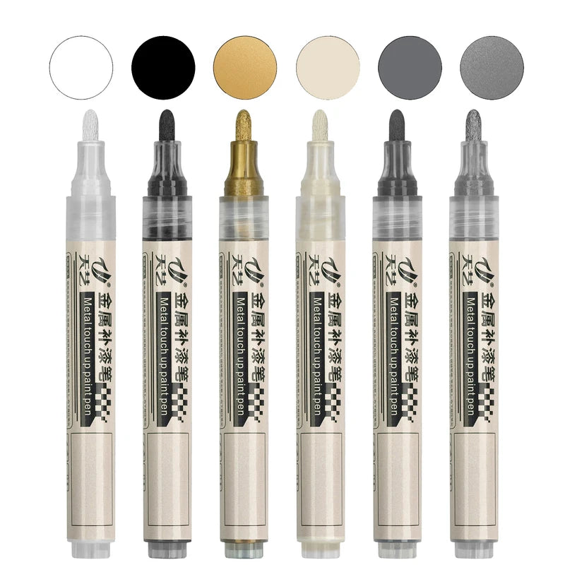 Metal Touch-Up Paint Pen Waterproof Industrial Marking Tool - Multiple Colors