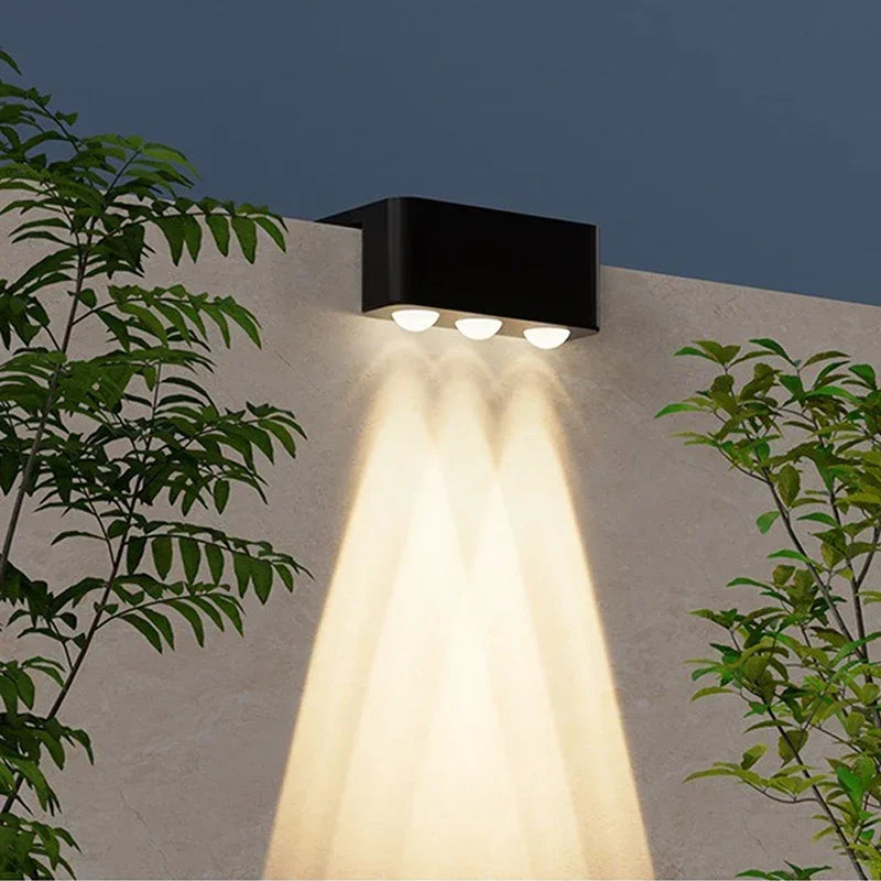 Solar Wall Lights Outdoor Waterproof Garden Pathway Fence Stair Lighting Set