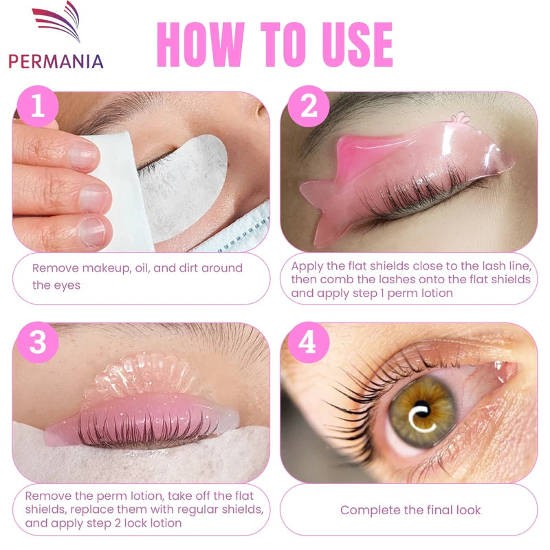 Silicone Eyelash Perm Rod Shields for Lash Lift & Curling - Multiple Colors