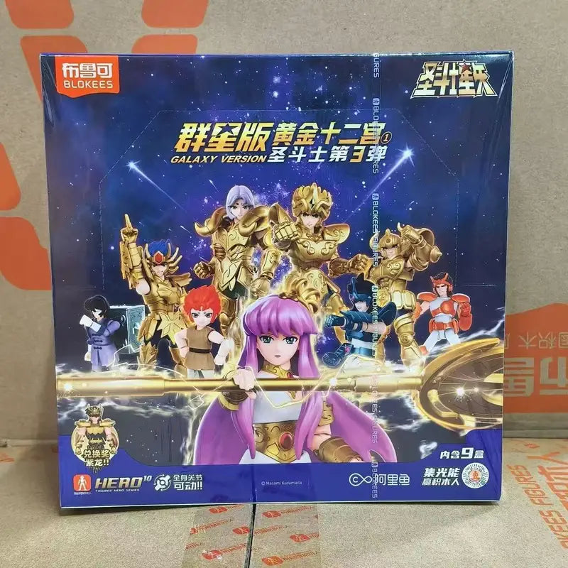 Saint Seiya Galaxy Action Figures Set with Athena Aries Mu Aiolia Aldebaran Shiryu Lionet - Kids Toys Gift