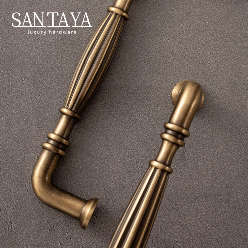 Antique Brass Cabinet Pulls 5 Inch Hole Center Bar Drawer Handles for Kitchen & Home