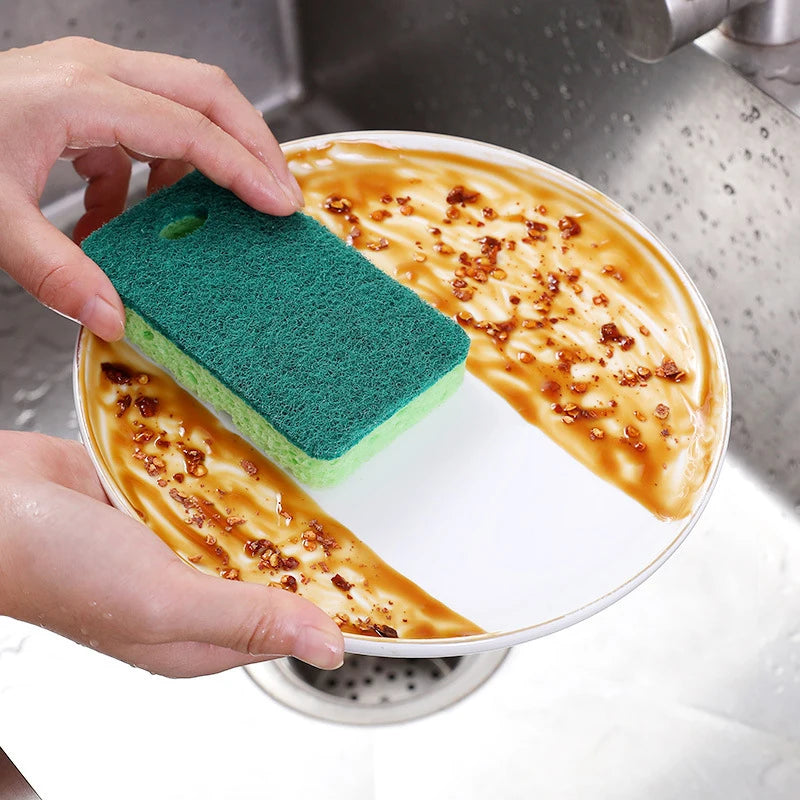 Reusable Wood Pulp Cotton Sponge Wipe - Household Cleaning Pad, Eco-Friendly, 10.5x7cm