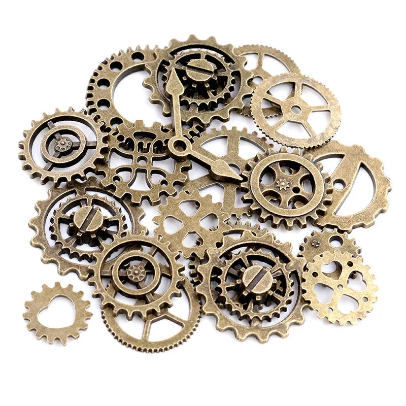 Mechanical Gears Set 8-25mm Alloy Steampunk Cogs DIY Accessories