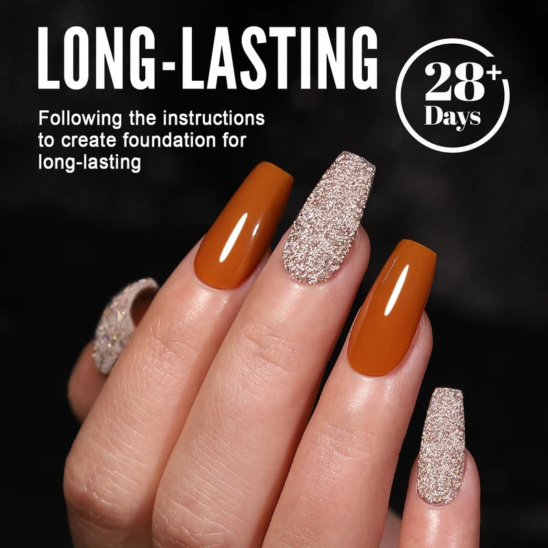 Reflective Glitter Gel Nail Polish 10ml UV Soak Off Varnish for Manicure