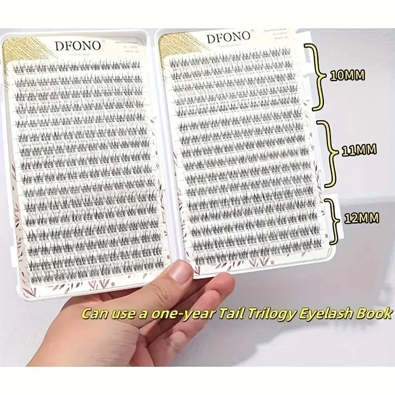 Soft 10-12mm Fish Tail Single Cluster False Eyelashes for Daily Makeup & Extensions