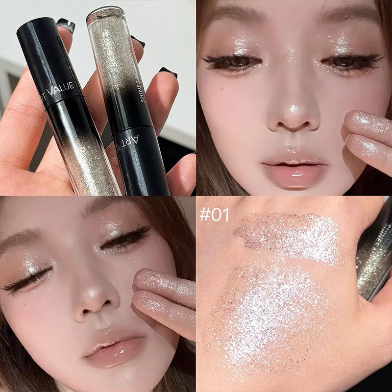 Liquid Glitter Eyeshadow with Fine Shine and Long-Lasting Finish – Multiple Colors Available