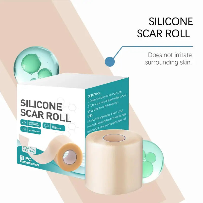 Silicone Scar Patch Roll for Wound & Burn Care Self-Adhesive Hydrocolloid Bandages