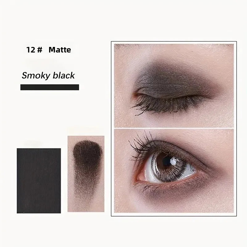 12-Color Eyeshadow Palette with Shimmer & Matte Finishes for Makeup Artists