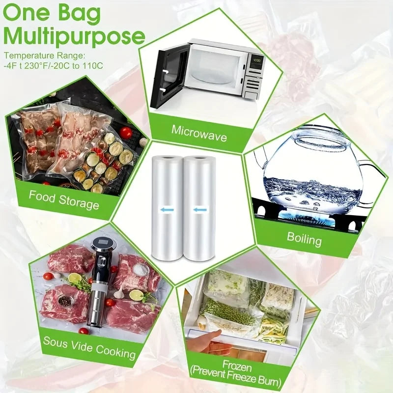 3M Vacuum Seal Bags Roll - Durable BPA-Free Tear-Resistant Food Storage