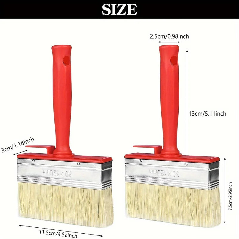 Large Paint Brush Set - 3 Premium Brushes for Walls, Doors & Woodwork