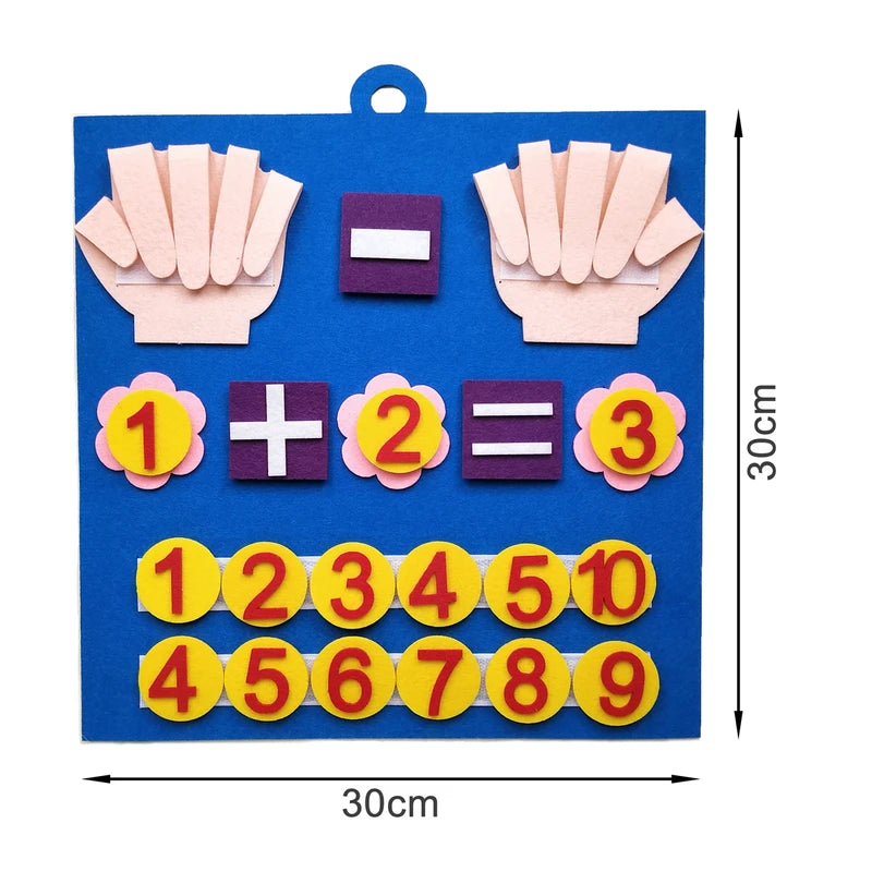 Montessori Felt Number Toys for Toddlers - Counting & Math Learning Game