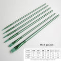 Watercolor Brush Set with Soft Nylon Bristles - Round, Flat, Pointed for Beginners