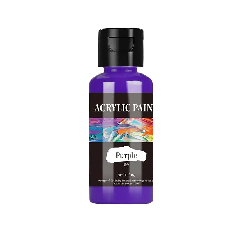Acrylic Paint Colors for Leather Fabric Clothing DIY Craft 30ml Bottle