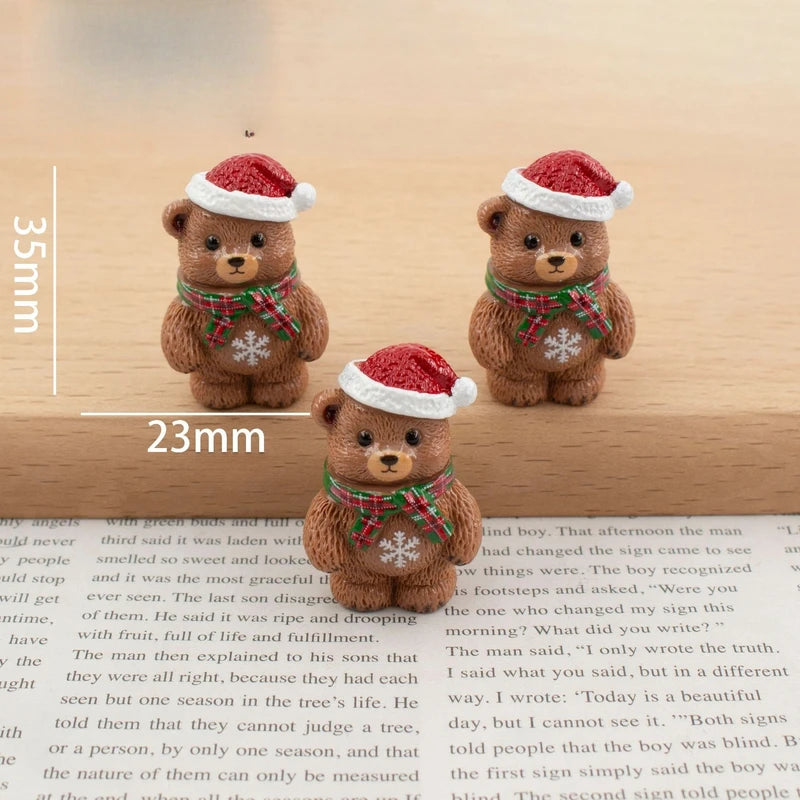 3pcs Christmas Resin Decor Indoor Holiday Centerpiece Multi-Functional Ornament