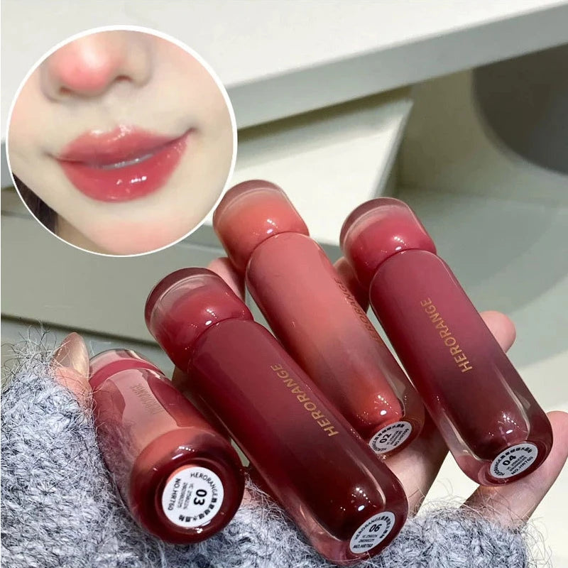 Moisturizing Lip Gloss with Mirror Water Finish - Clear Tint, 6 Colors Available