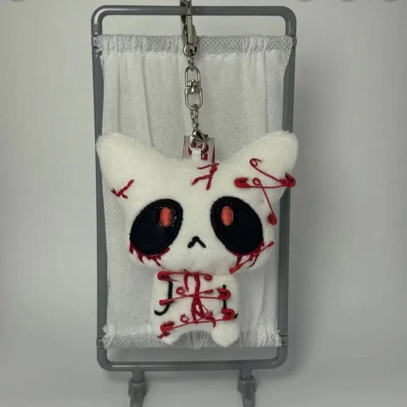 Halloween Horror Plush Keychain Creepy Bloody Monster Doll Bag Charm for Backpack