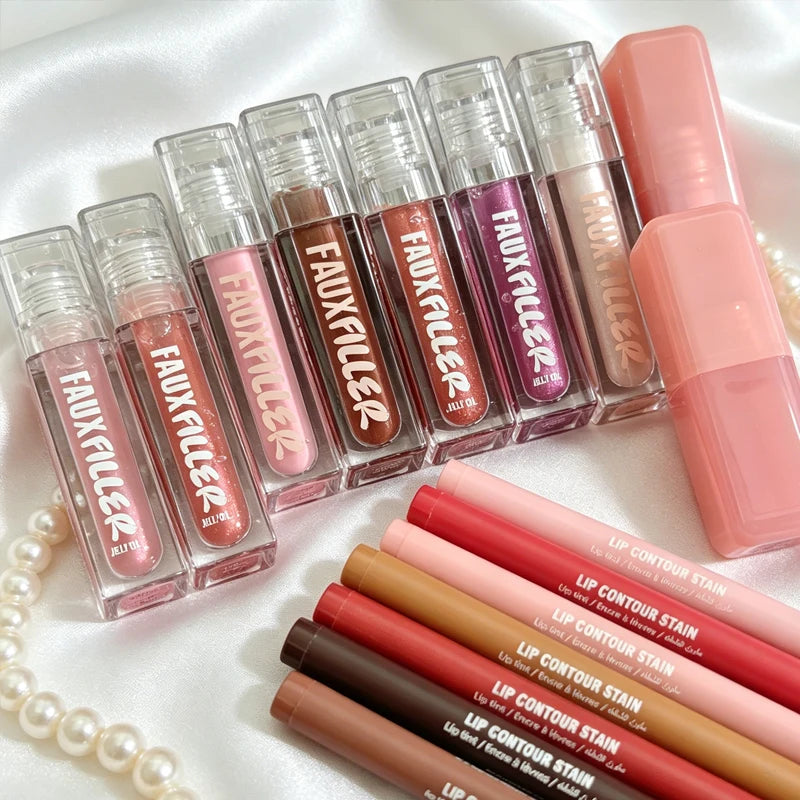 Hydrating Clear Lip Gloss with Lip Oil - Long-Lasting, Waterproof, High Shine
