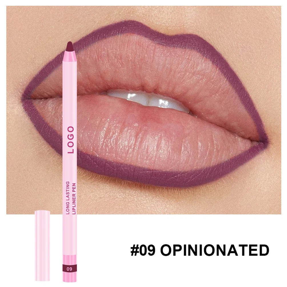 High Pigment Waterproof Lip Liner Pencil - Long Wear & Vegan Makeup